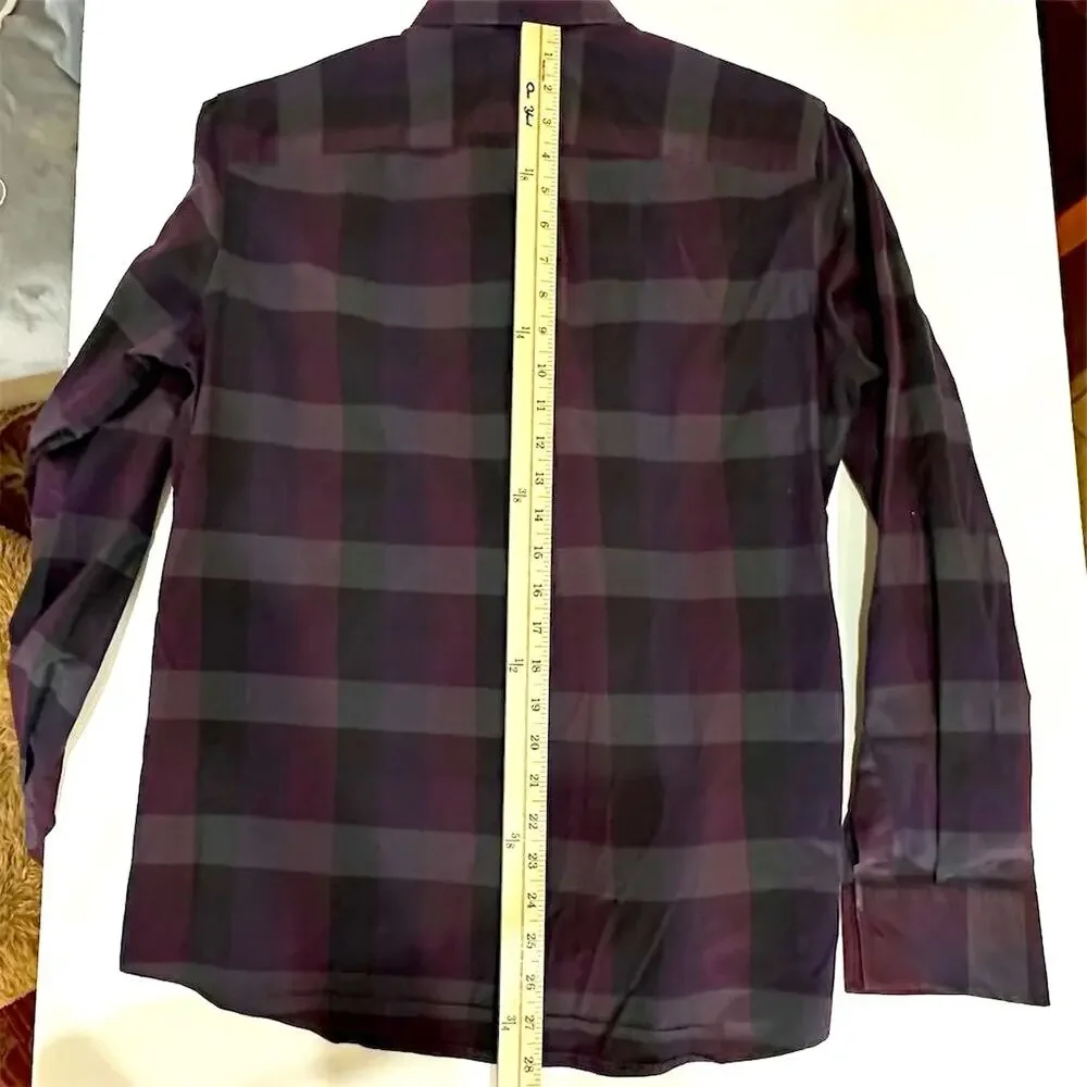 Murano Men's Plaid Long Sleeve‎ Button-Up Shirt Multicolor Size S - Picture 6 of 6